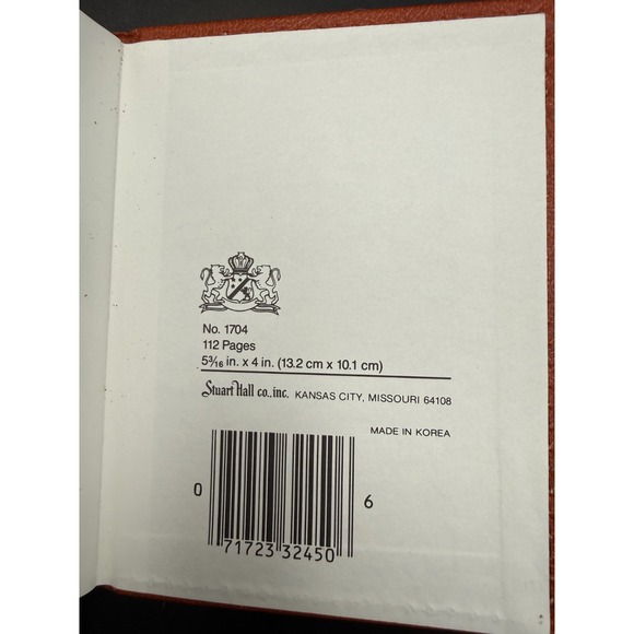 Stuart Hall 1704 Gilded Address Executive Faux Leather Book - NOS, VTG - Picture 9 of 9
